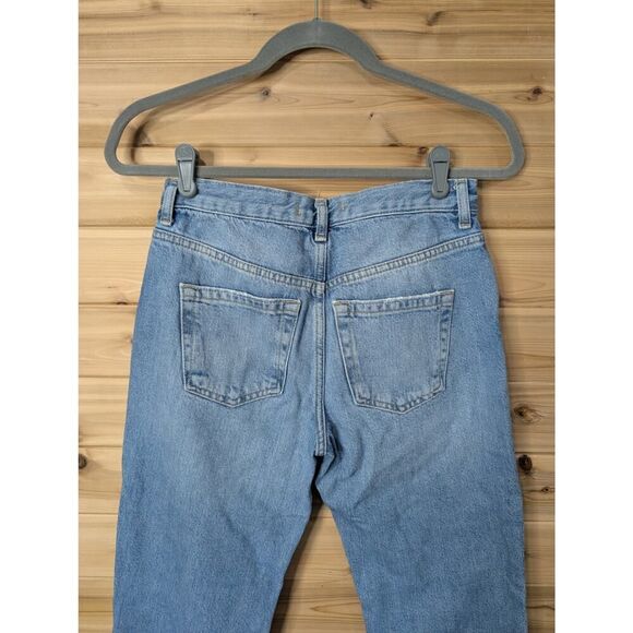 Free People Jeans Women's 25 Blue Distressed Ankle Straight Leg - Picture 5 of 11